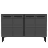 Comoda TV Stria - Anthracite, Gri, 75x30x120 cm