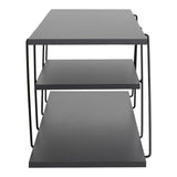 Comoda TV Tars, 120x30x33 cm - Gri inchis