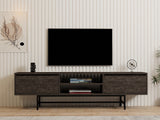 Comoda Tv Tauber, Stejar - Gri, 180x50x40 cm - Gri