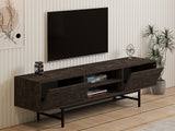 Comoda Tv Tauber, Stejar - Gri, 180x50x40 cm - Gri