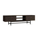 Comoda Tv Tauber, Stejar - Gri, 180x50x40 cm - Gri