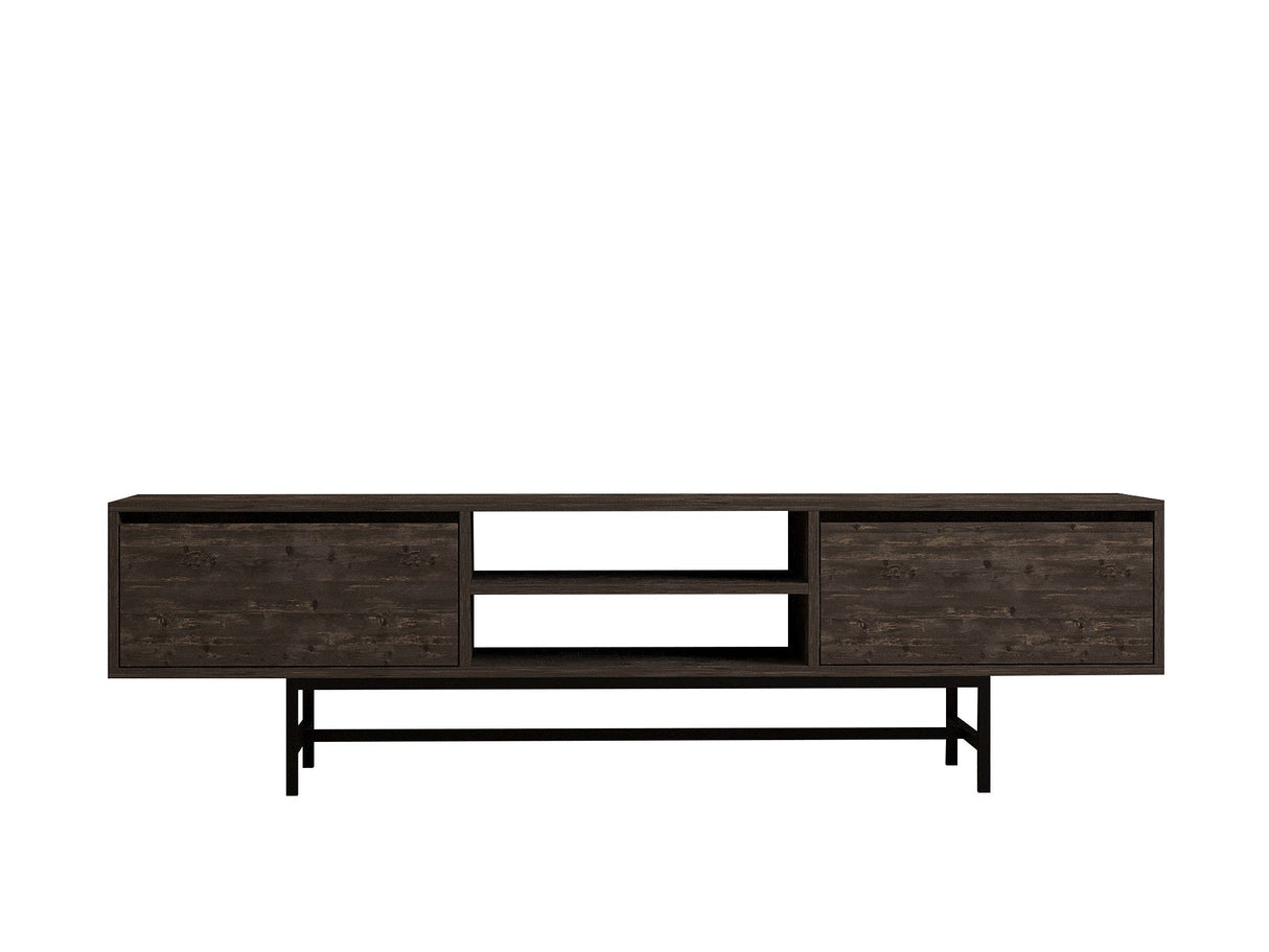 Comoda Tv Tauber, Stejar - Gri, 180x50x40 cm - Gri