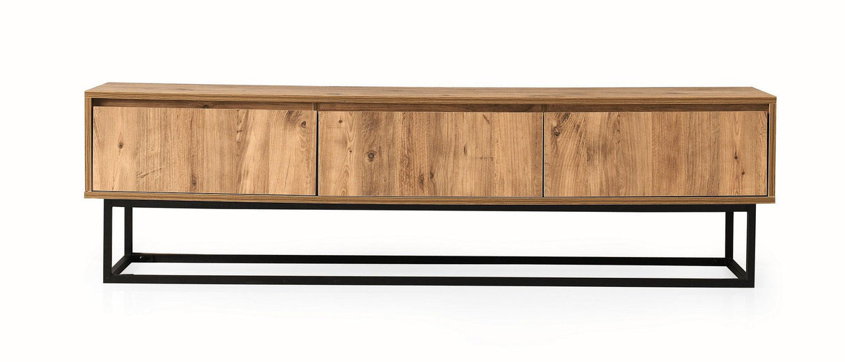 Comoda Tv Tılsım 180, Negru, 180x50x40 cm