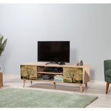 Comoda Tv Truva -  TV Stand 6, Stejar Sonoma, 50x40x140 cm