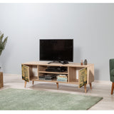 Comoda Tv Truva -  TV Stand 6, Stejar Sonoma, 50x40x140 cm