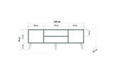 Comoda Tv Truva -  TV Stand 6, Stejar Sonoma, 50x40x140 cm