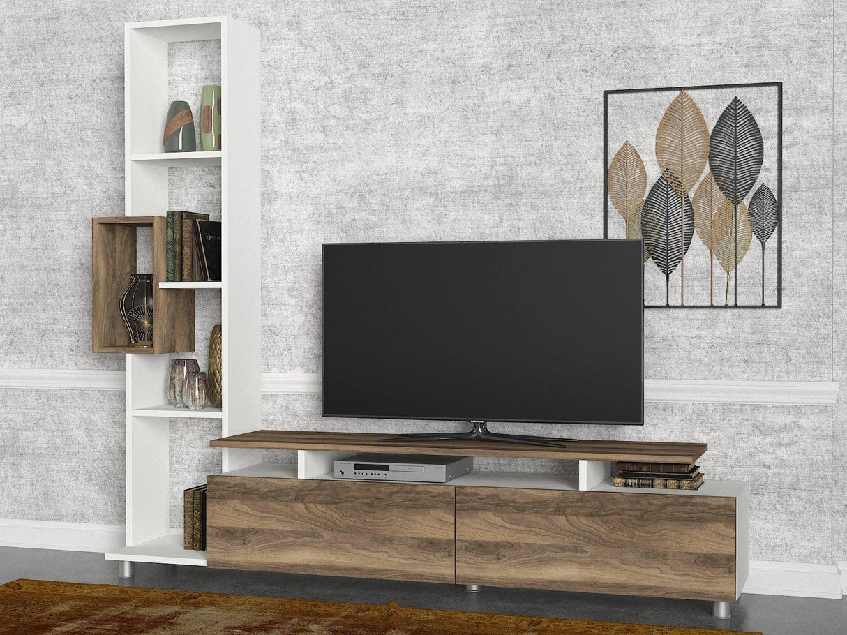 Comoda Tv Tulip TV Unit, Alb, 30x167x160 cm - Nuc Alb