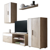 Comoda TV Zafira, Sonoma-alb, 190x35x190 cm