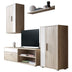 Comoda TV Zafira, Sonoma-alb, 190x35x190 cm