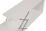 Comoda Tv Zigzag, Alb - Gri - Galben - Stejar - Maro, 120x40x30 cm - Alb