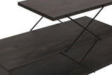 Comoda Tv Zigzag, Alb - Gri - Galben - Stejar - Maro, 120x40x30 cm - Maro inchis