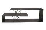 Comoda Tv Zigzag, Alb - Gri - Galben - Stejar - Maro, 120x40x30 cm - Gri