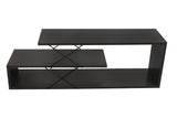 Comoda Tv Zigzag, Alb - Gri - Galben - Stejar - Maro, 120x40x30 cm - Gri