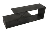 Comoda Tv Zigzag, Alb - Gri - Galben - Stejar - Maro, 120x40x30 cm - Gri
