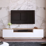 Comoda TV Zimfly, Alb - Gri, 180x45x45 cm - Alb
