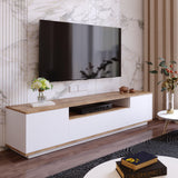 Comoda TV Zimfly, Alb - Gri, 180x45x45 cm - Alb