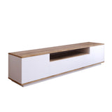 Comoda TV Zimfly, Alb - Gri, 180x45x45 cm - Alb