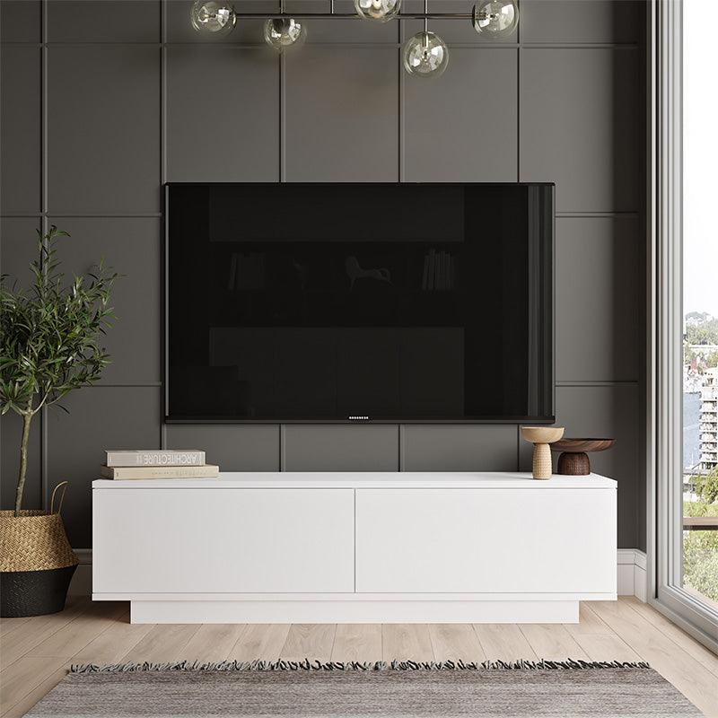 Comoda TV Zoeva, 140x35x38 cm - Alb