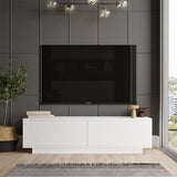 Comoda TV Zoeva, 140x35x38 cm - Alb