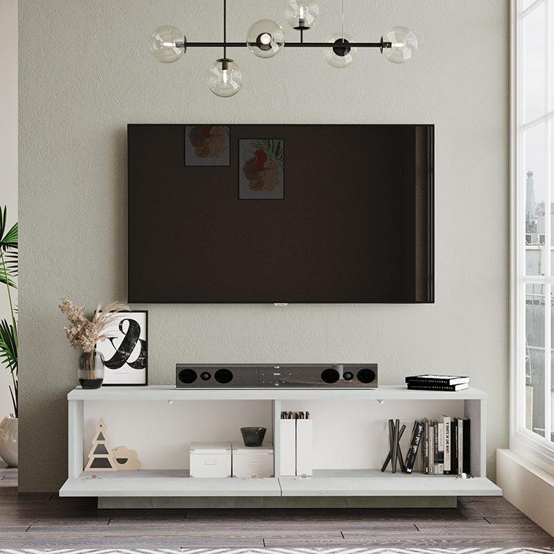 Comoda TV Zoeva, 140x35x38 cm - Gri