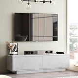 Comoda TV Zoeva, 140x35x38 cm - Gri