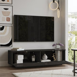 Comoda TV Zoeva, 140x35x38 cm - Negru