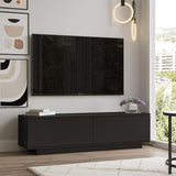 Comoda TV Zoeva, 140x35x38 cm - Negru