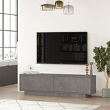 Comoda TV Zoeva, 140x35x38 cm - Gri inchis