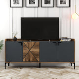 Comodă Venedik, Nuc, 35x78x180 cm - Antracit de nuc
