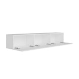 Comoda West, Gri - Alb, 150x32 cm - Alb
