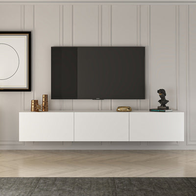 Comoda West, Gri - Alb, 150x32 cm