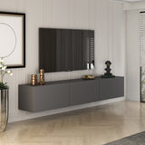 Comoda West, Gri - Alb, 150x32 cm - Gri