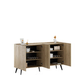 Consola KNS-740-FF-2 Home Collection® Luna cu 4 usi, Stejar, 180x100x43 cm