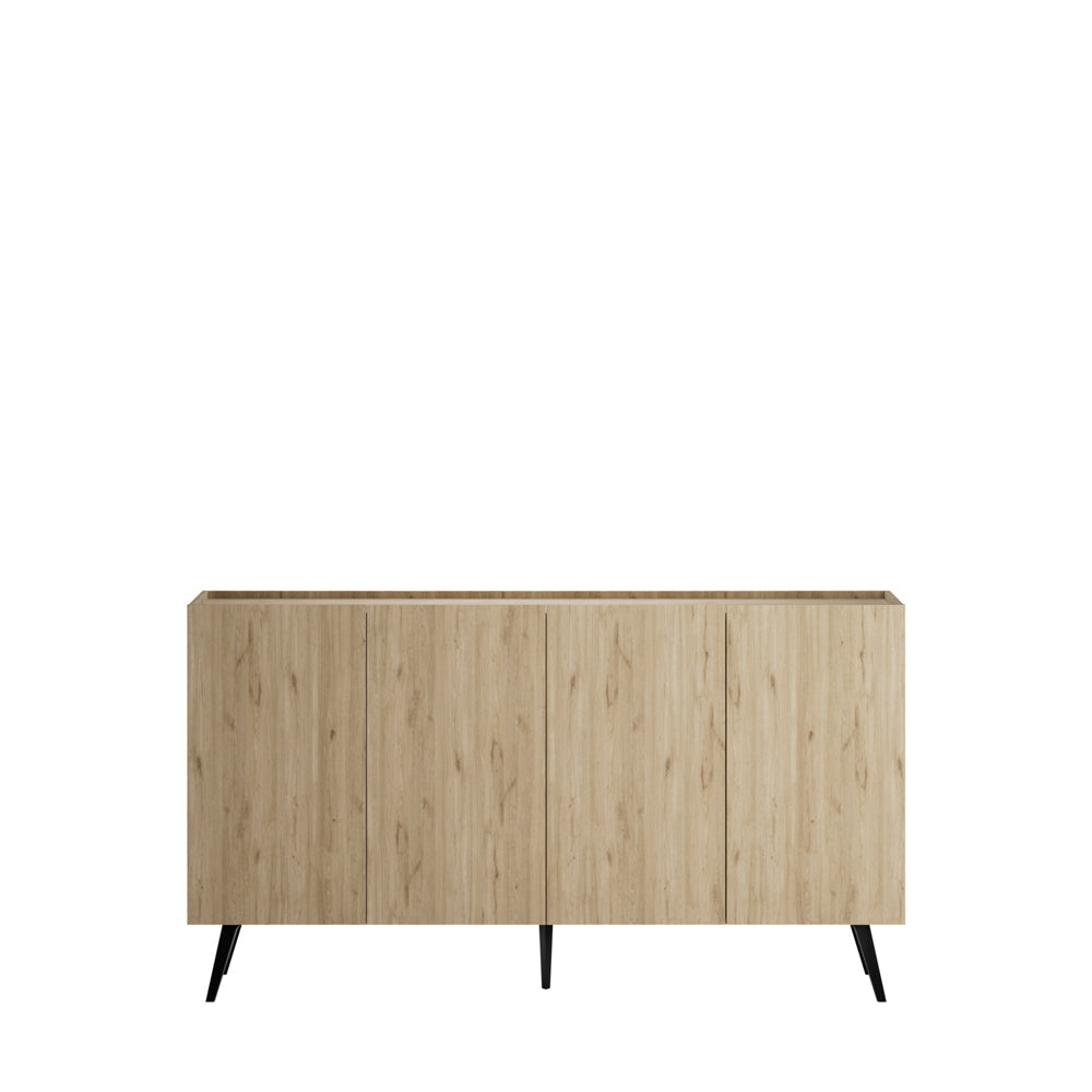 Consola KNS-740-FF-2 Home Collection® Luna cu 4 usi, Stejar, 180x100x43 cm