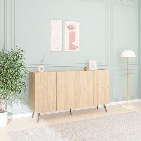 Consola KNS-740-FF-2 Home Collection® Luna cu 4 usi, Stejar, 180x100x43 cm