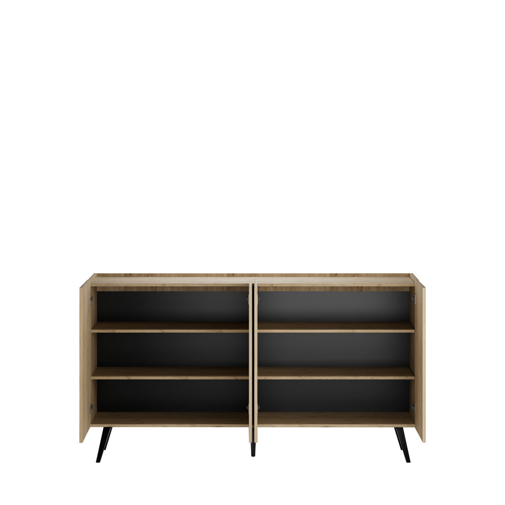 Consola KNS-740-FF-2 Home Collection® Luna cu 4 usi, Stejar, 180x100x43 cm