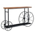 Consolă Bike, negru-nuc, 148x28x85 cm