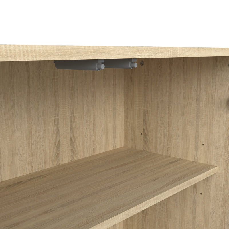 Consola Bufet Billie, Pal melaminat, 149x40x77 cm - Sonoma-Antracit