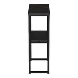 Consolă cu efect de marmură Solain, stil modern, metal, negru, 79x29x85 cm