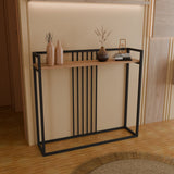 Consolă cu negru, Convida, Lemn, Stejar, 100x25x90 cm - Consolă cu negru, Convida, Lemn, Stejar, 100x25x90 cm - 321-000126