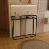 Consolă cu negru, Convida, Lemn, Stejar, 100x25x90 cm - Consolă cu negru, Convida, Lemn, Stejar, 100x25x90 cm