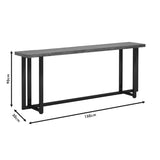 Consolă Dice din lemn masiv de pin, Nuc, 150x30x90 cm