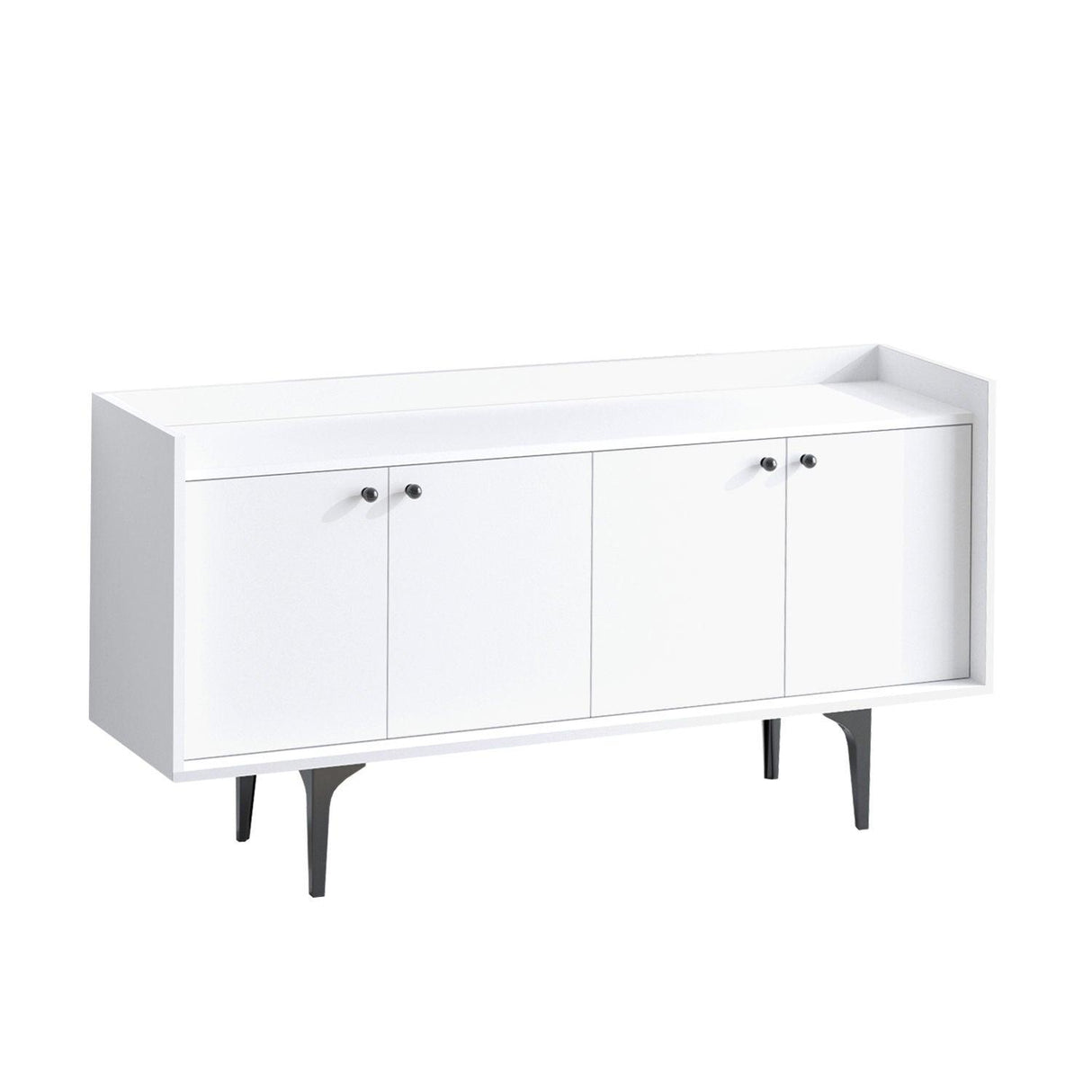 Consola Eris cu 4 Usi, Alb, 150x80x40 cm