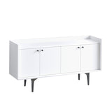 Consola Eris cu 4 Usi, Alb, 150x80x40 cm