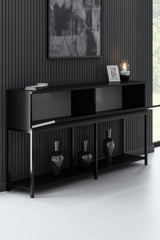 Consolă Furniture Lord, Negru - White Gold, 150x30 cm - Negru