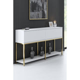 Consolă Furniture Lord, Negru - White Gold, 150x30 cm - Consolă Furniture Lord, Negru - White Gold, 150x30 cm - 618BLY1201
