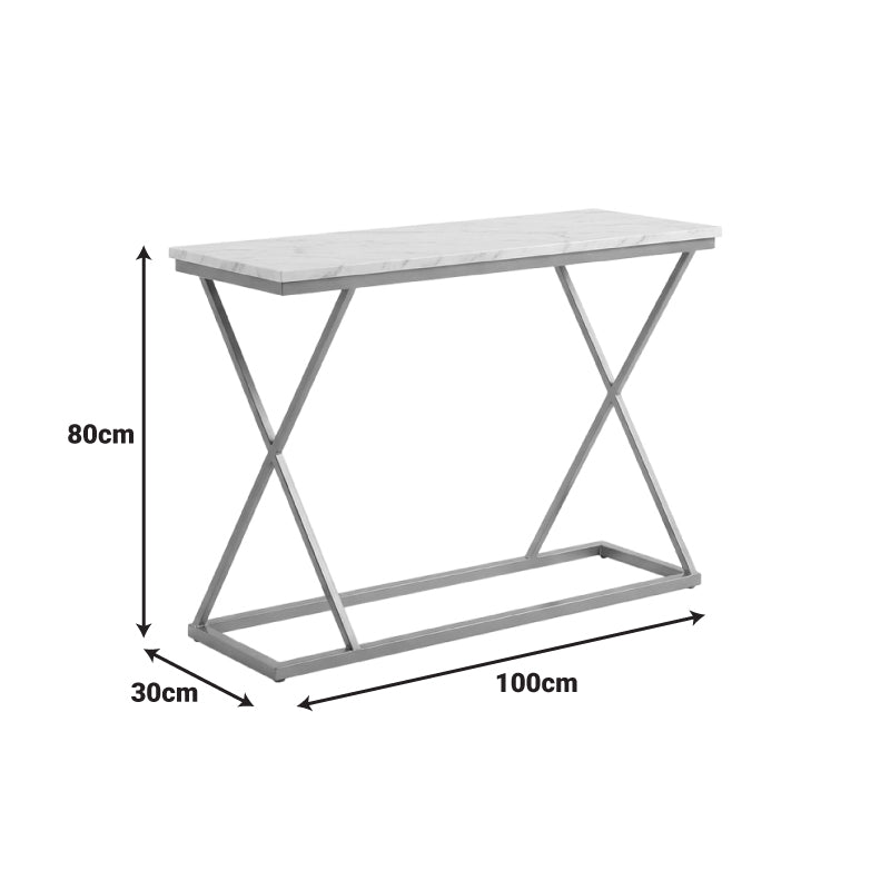Consola Glimmer, Metal, 100x30x80 cm - Nuc-Negru
