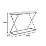 Consola Glimmer, Metal, 100x30x80 cm - Nuc-Negru