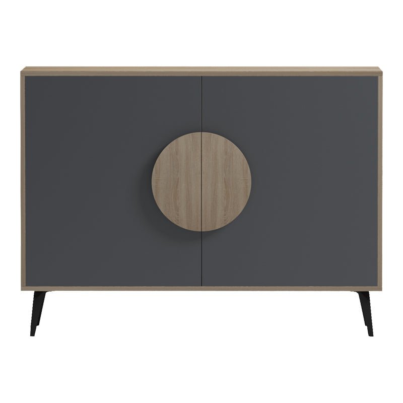 Consola Bufet Gora, Pal melaminat, 110x36x82 cm - Sonoma-Antracit