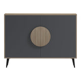 Consola Bufet Gora, Pal melaminat, 110x36x82 cm - Sonoma-Antracit